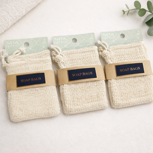 Natural Soap Bags – 3 Pack (6 PCS Total)