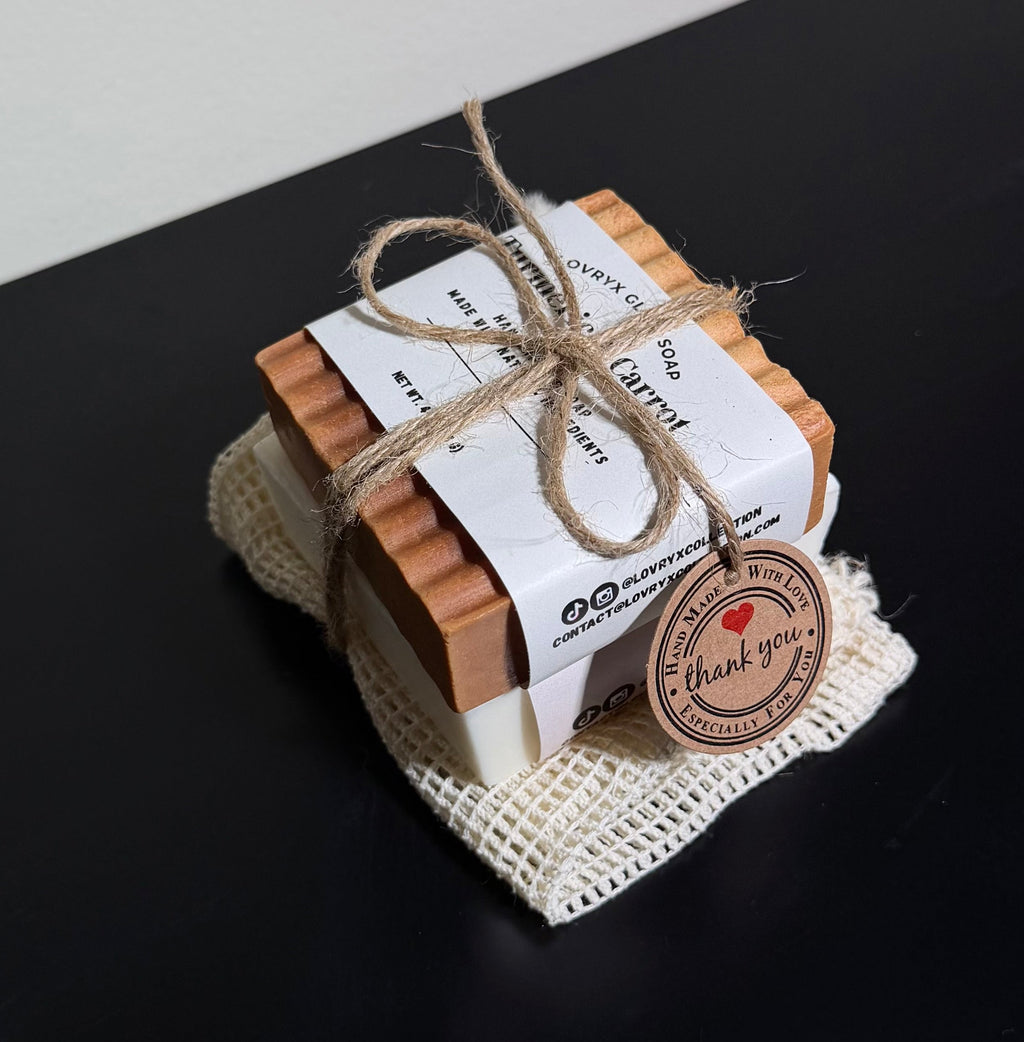 Lovryx Glow Soap Bundle (Turmeric & Carrot + Oatmeal & Honey)
